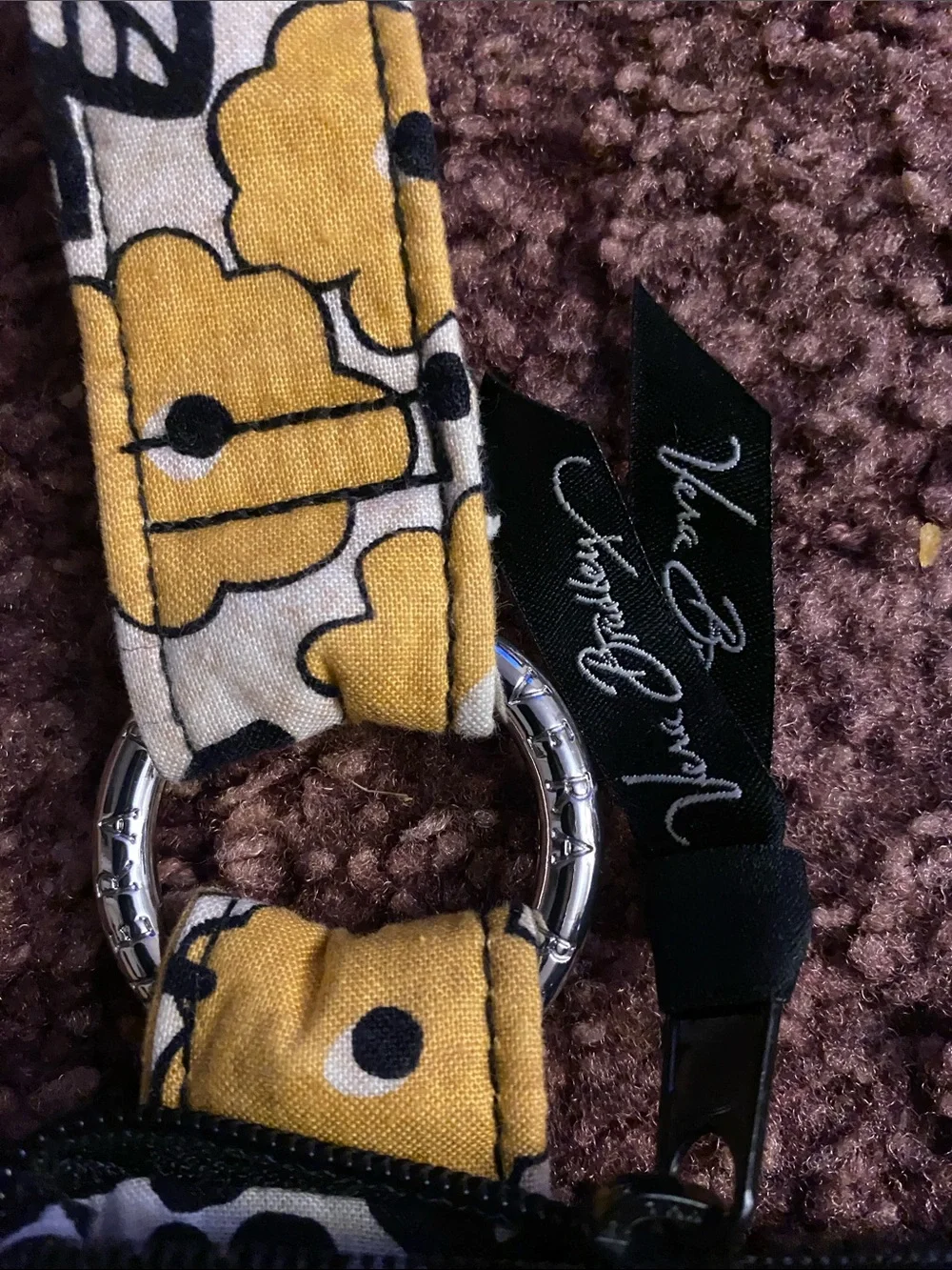 Vera Bradley Yellow Floral Quilted Crossbody Bag